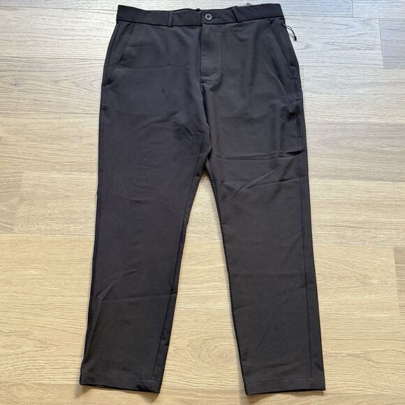 FLX Pants Men 34x30 Black Urban Commuter Stretch Chino Wicking Wrinkle Resist - Picture 1 of 14
